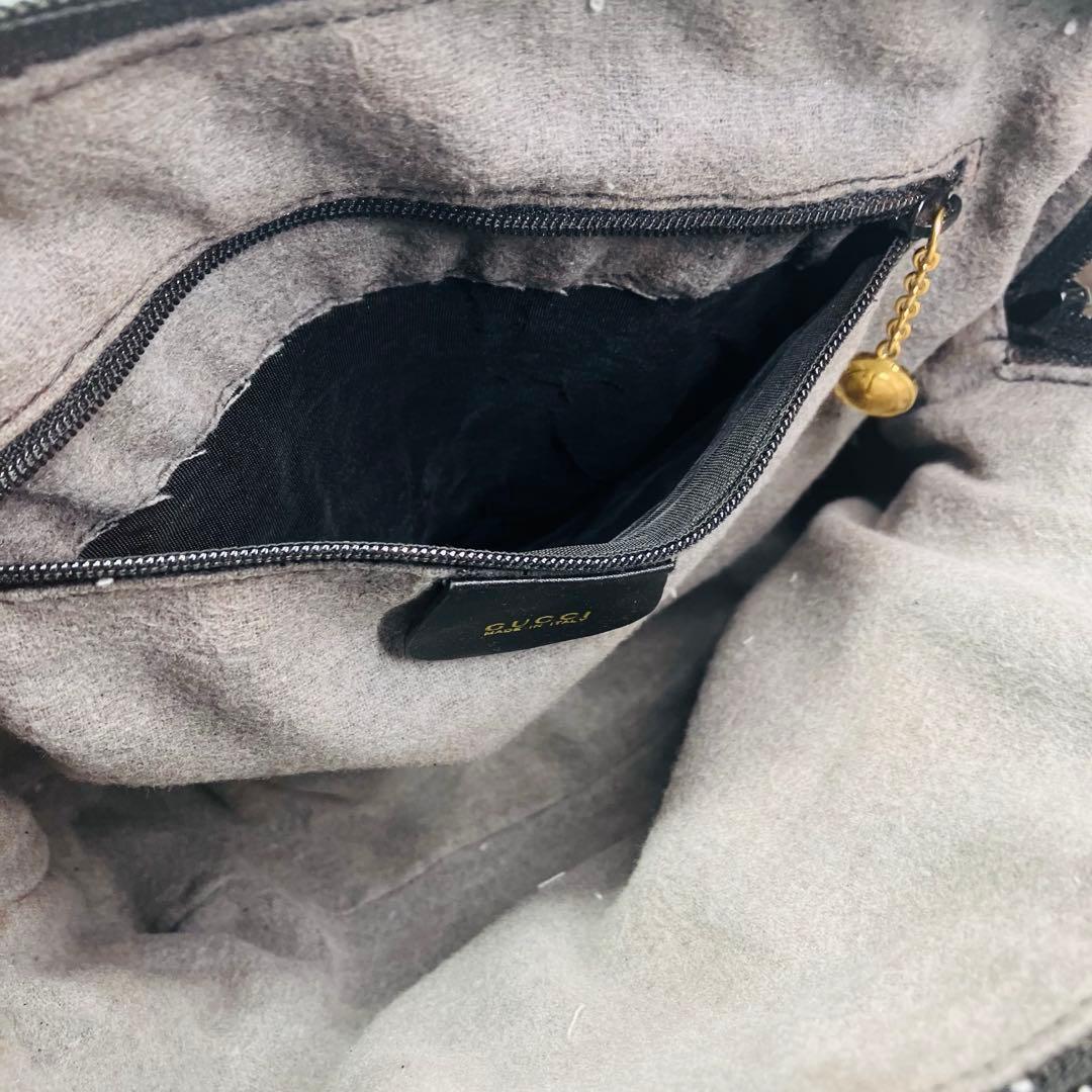美品　GUCCI オールド　グッチ　バンブー　2way ショルダー　バッグ　黒