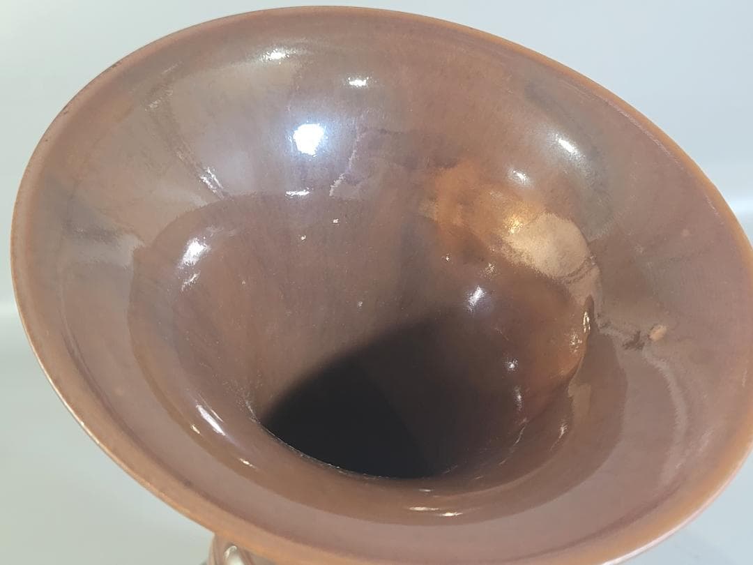 古美術 膳所焼 尊式 算木 花瓶 美品 DT189