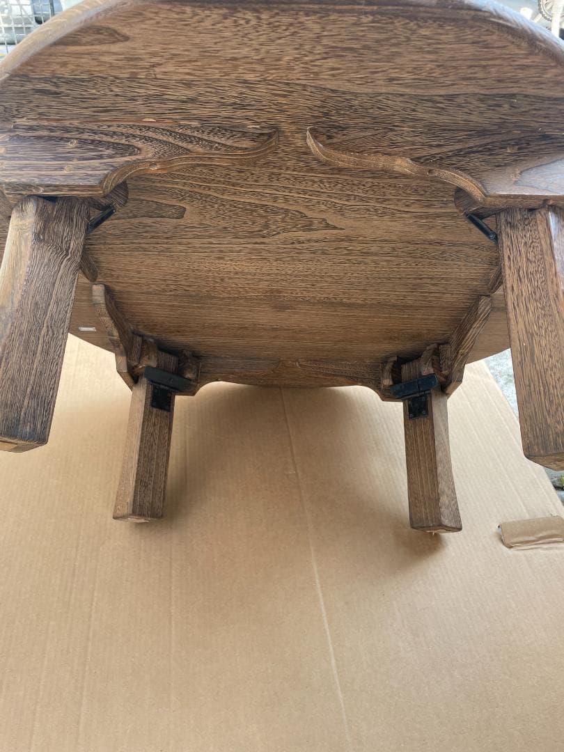 ちゃぶ台　丸形　コンパクト　 軽量桐材 2脚セット　和座敷 昭和レトロ