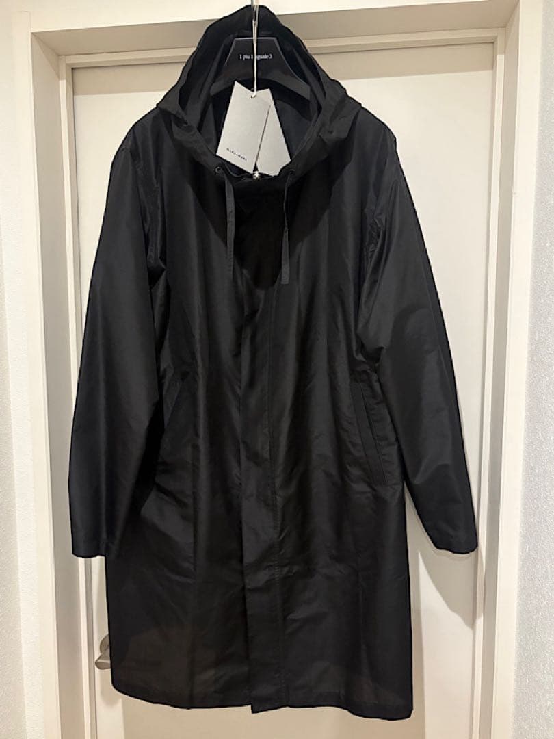 新品MARKAWAREマーカウェア25SS定価13万シルクタフタモッズパーカー黒