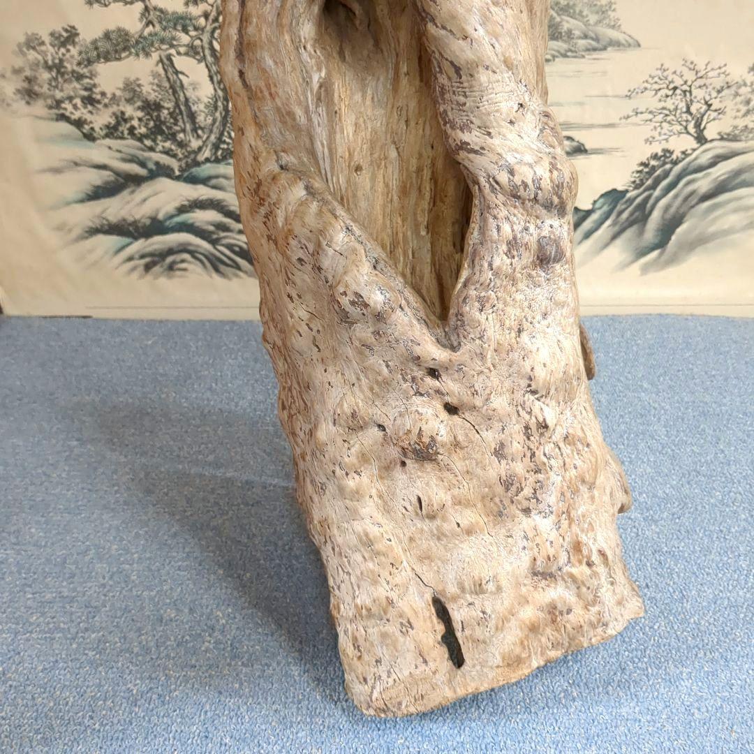 ユニークな天然木の置物 巨大オブジェ 高さ約80cm