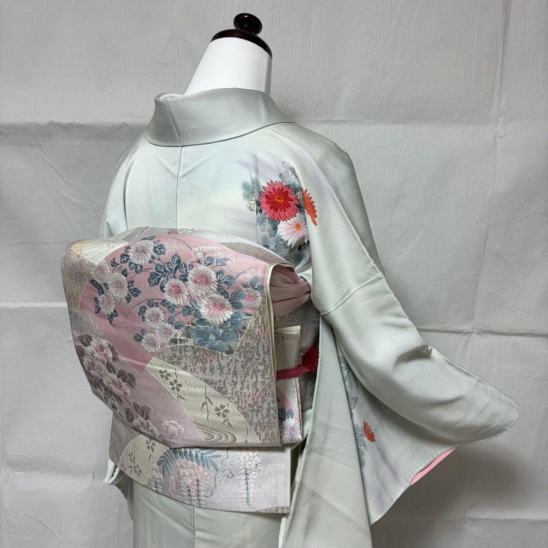 未使用近い　美品　袷　正絹　友禅　訪問着　フルセット