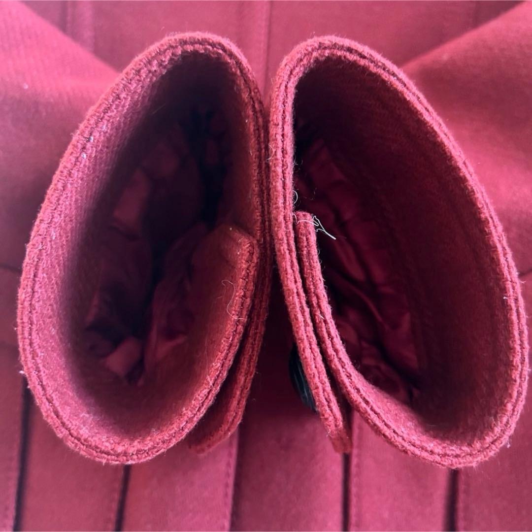 バーバリーブリット カシミヤ混 ピーコート ナポレオンコート 襟ボア プリーツ