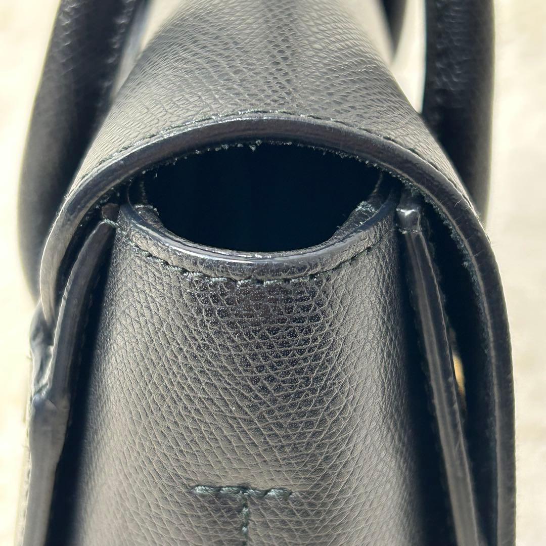 美品 FURLA フルラ ショルダーバッグ 2way 黒 ゴールド メトロポリス