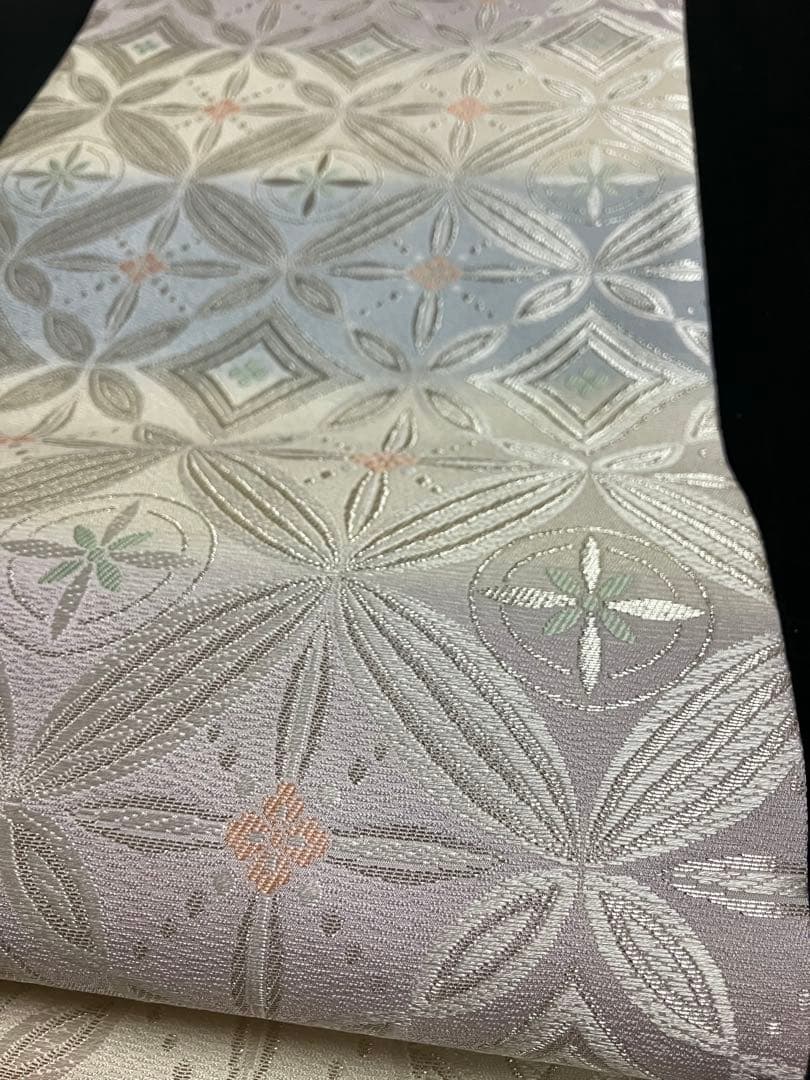 お仕立て上がり名古屋帯　新品未使用品　正絹　西陣織　No.345