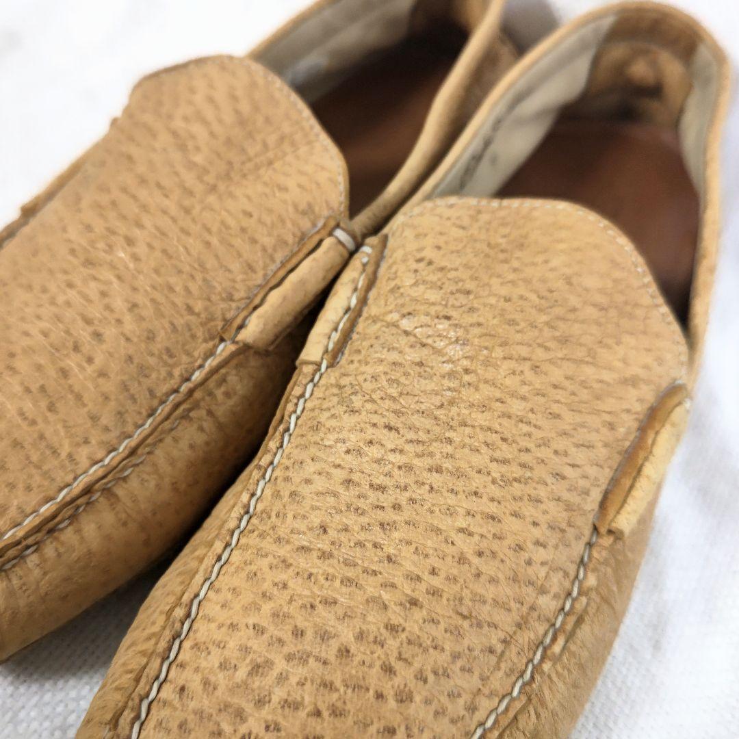 サントーニSantoniペッカリーレザードライビングドレスシューズ9