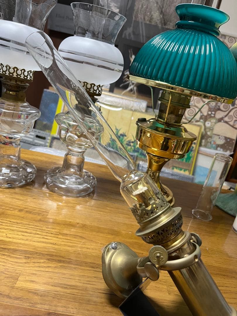 セール　希少　ヴィンテージ　アンティーク 真鍮製　壁掛けオイルランプ