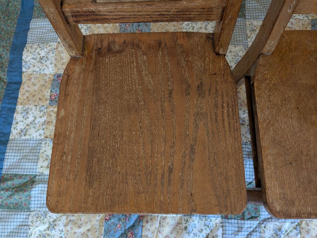 USAアンティーク　木製チャイルドChair　２脚セット　子供椅子セット