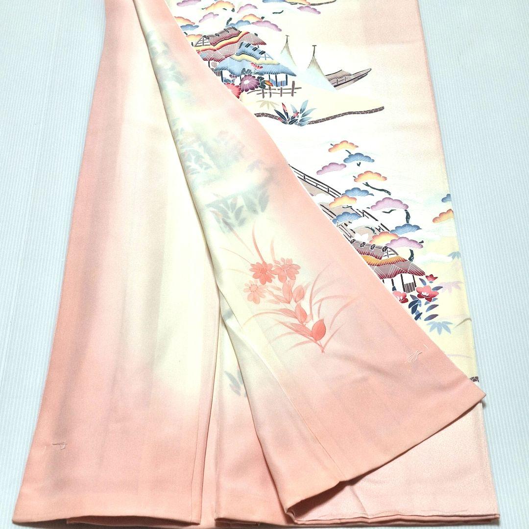 新品 正絹 手描き友禅 訪問着 袷 未使用品