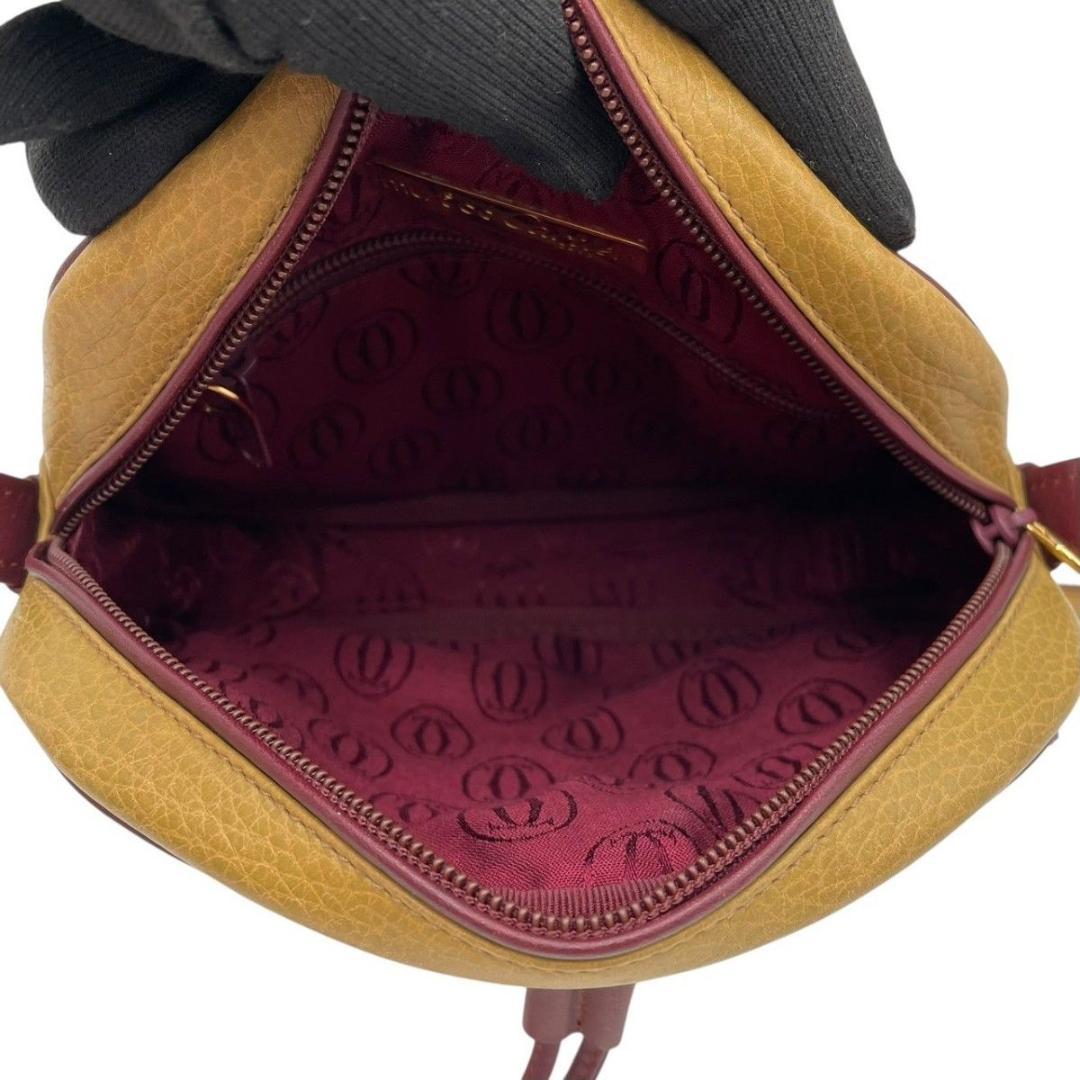 Cartier カルティエ ショルダーバッグ レザー イエロー ポシェット