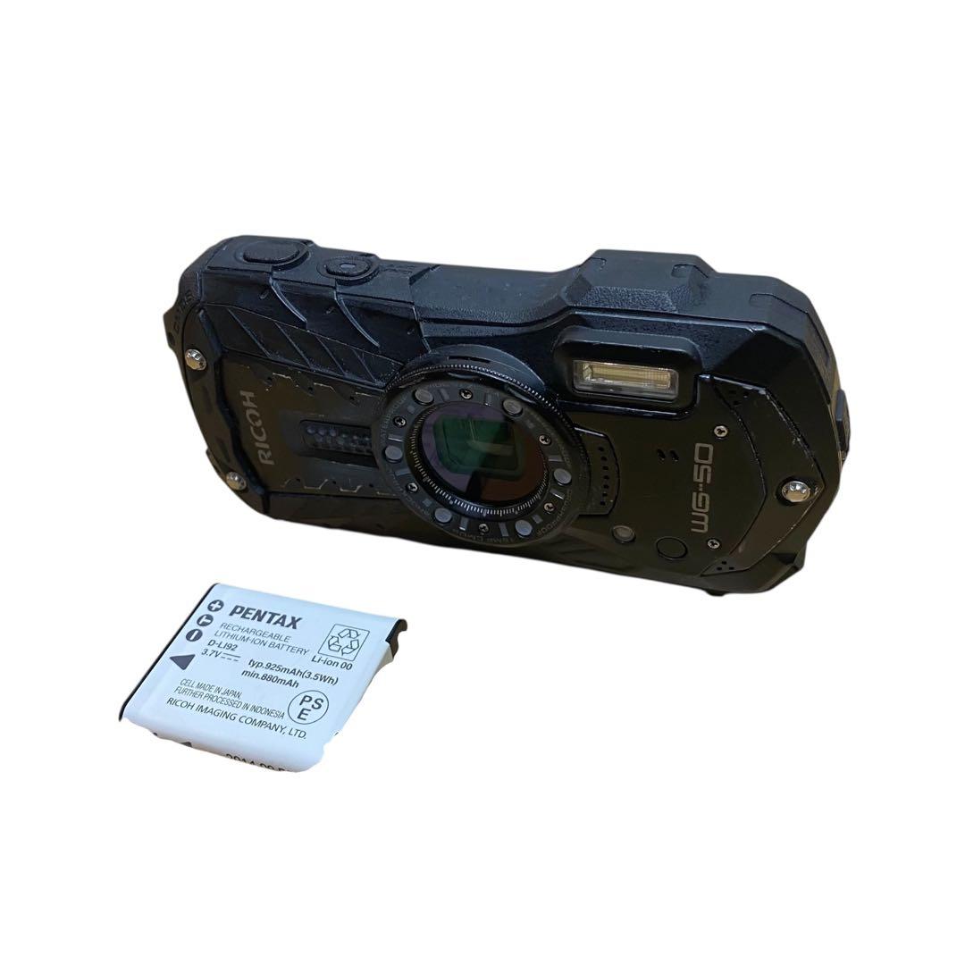 ≪防水カメラ≫RICOH リコー WG-50 防水 ブラック アウトドアに！
