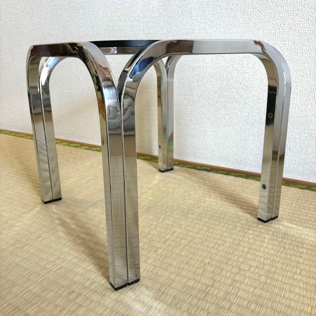 ミッドセンチュリー アイアンフレーム コーヒーテーブル ガラステーブル レトロ