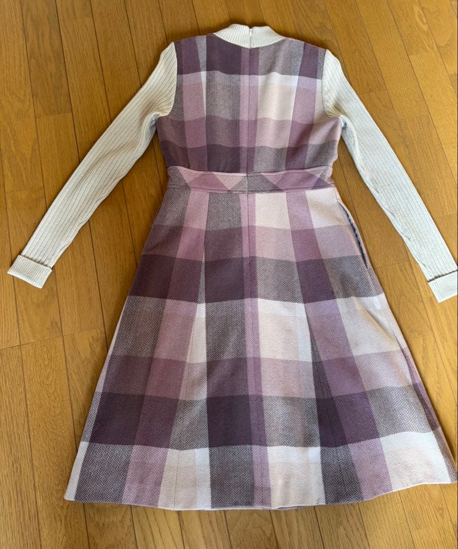 ブルーレーベルクレストブリッジ ビエラニット コンビドレス ワンピース　36