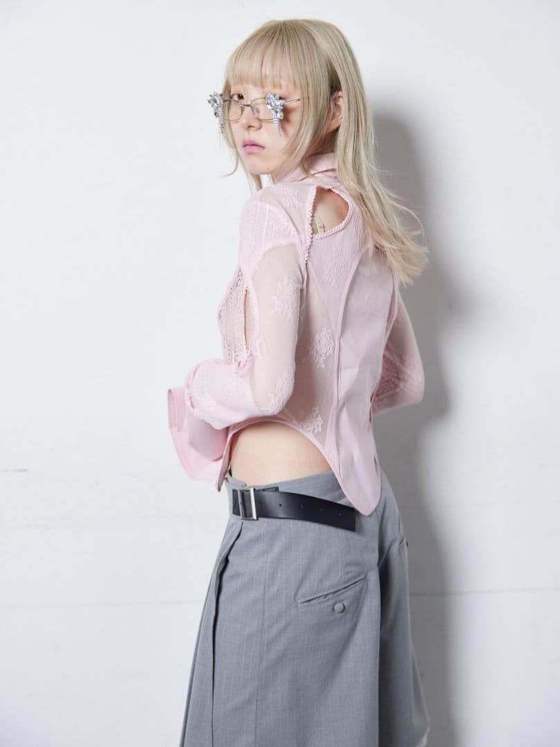 即日発送 完売 新品 neith. Lace Tied Shirts(Pink)