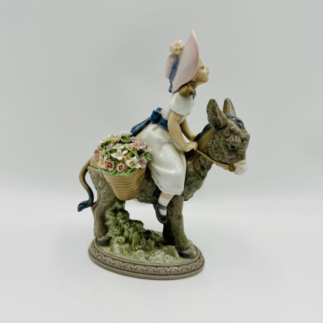 【リアドロLladro フィギュリン　少女とロバ】置物　インテリア　アンティーク