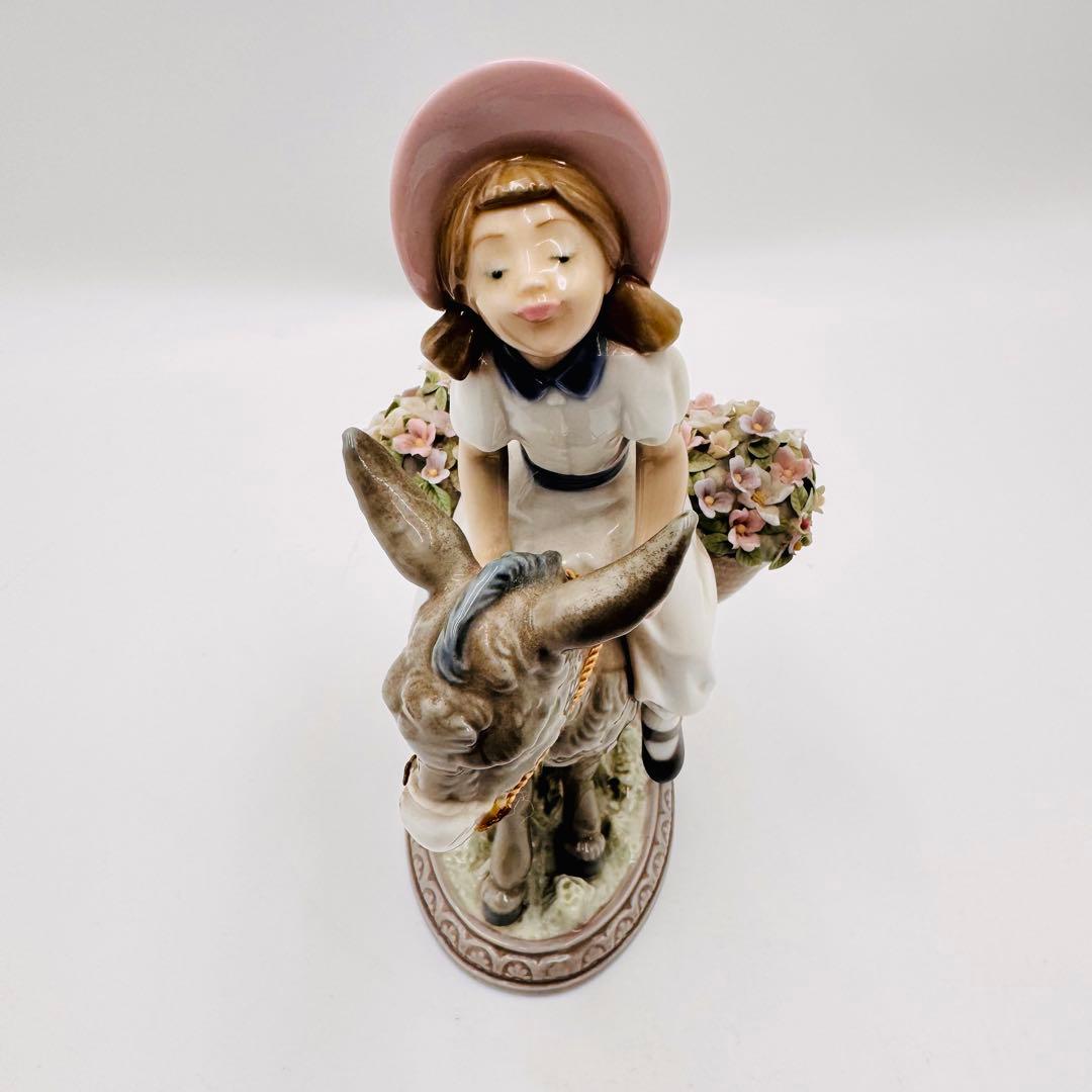 【リアドロLladro フィギュリン　少女とロバ】置物　インテリア　アンティーク
