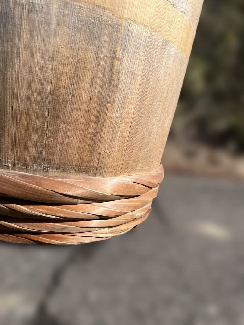 漬物樽　木製　蓋付き③