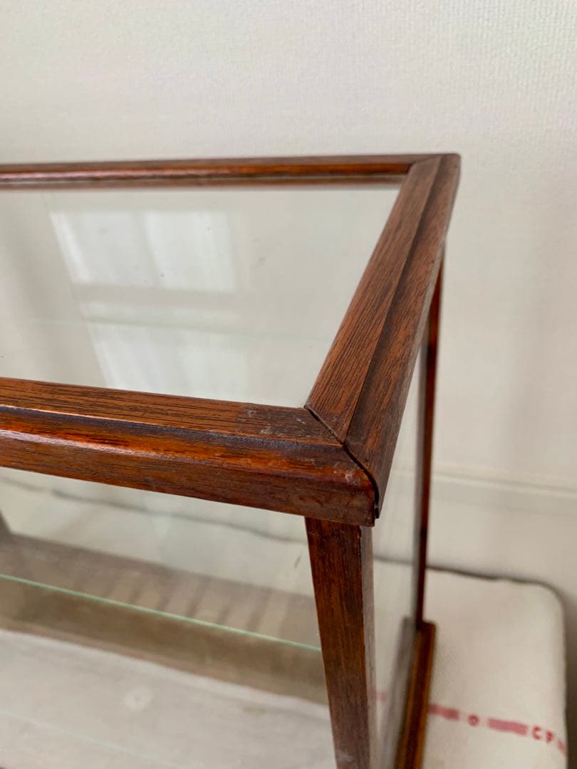 イギリスアンティーク　ガラスショーケース　ヴィンテージ　手渡しのみ　★発送不可