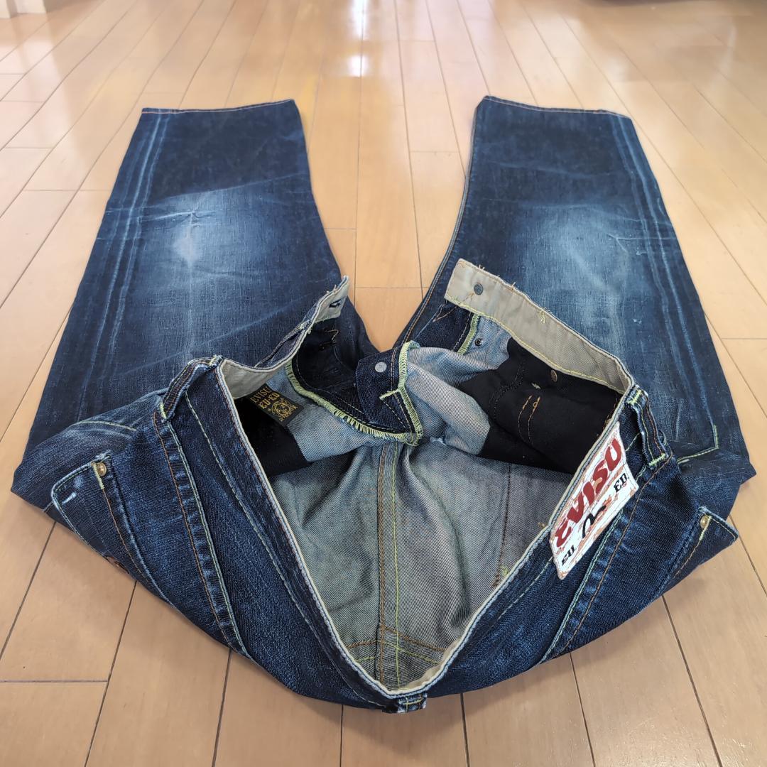 エヴィス EU ED ダメージジーンズ デニム 濃紺 33インチ 13F