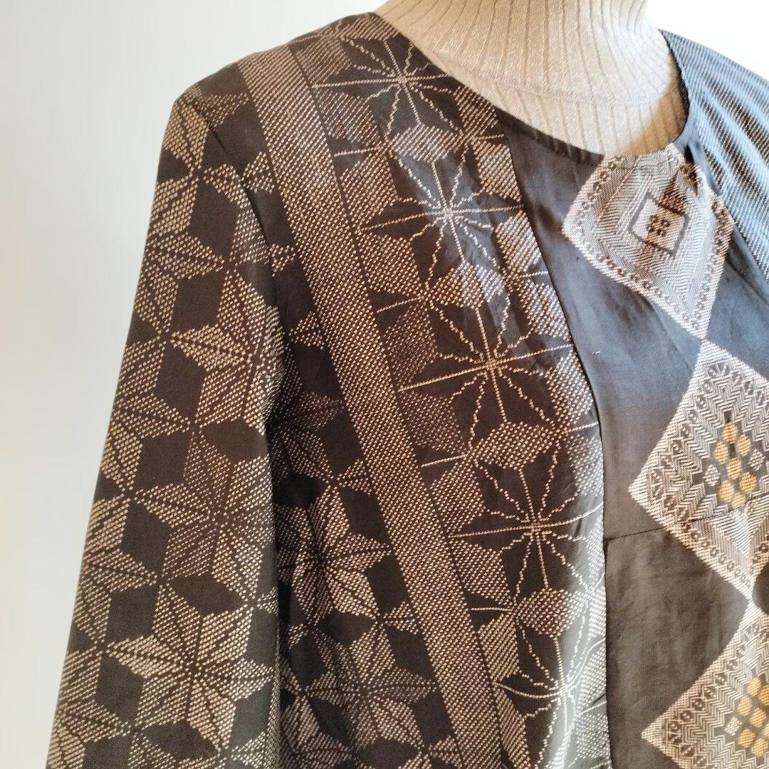 着物リメイク 大島 龍郷 ワンピース チュニック