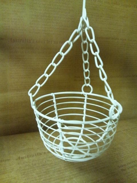 5個セット＊ アンティーク ハンキング バスケット ＊ ホワイト