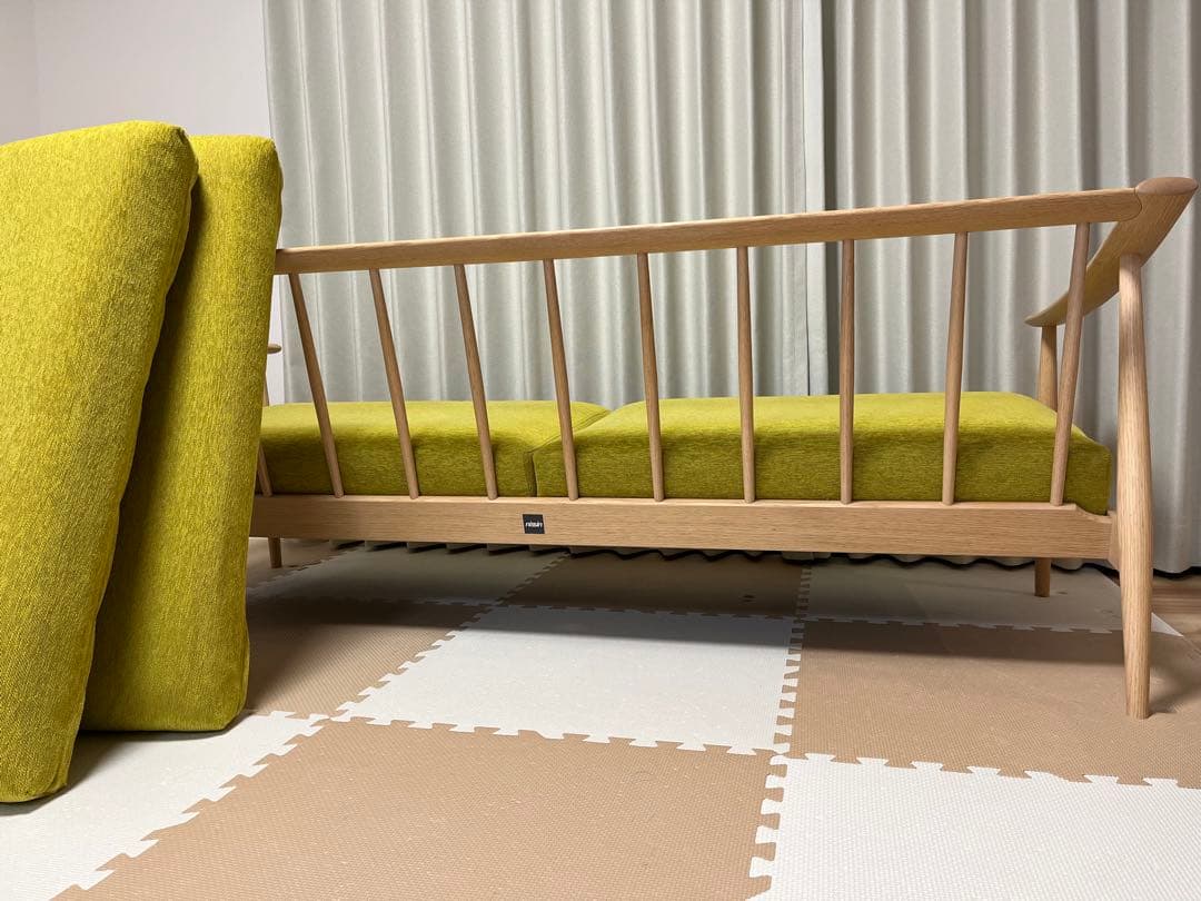 日進木工×TWO-ONE STYLE　3人掛けソファ『ブランカ』