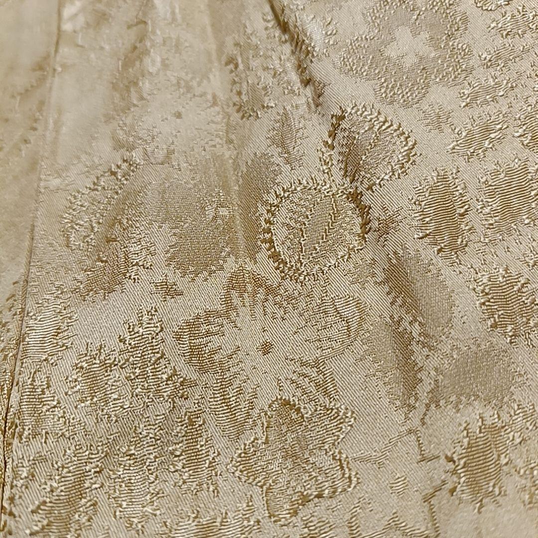 み*3様 ☆18 えっと 色無地 花地紋 山吹色 ふくよかさん トールサイズ