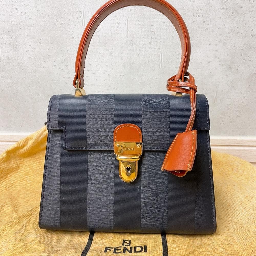 FENDI フェンディ ペカン柄 ハンドバッグ ショルダーバッグ 2way 金具