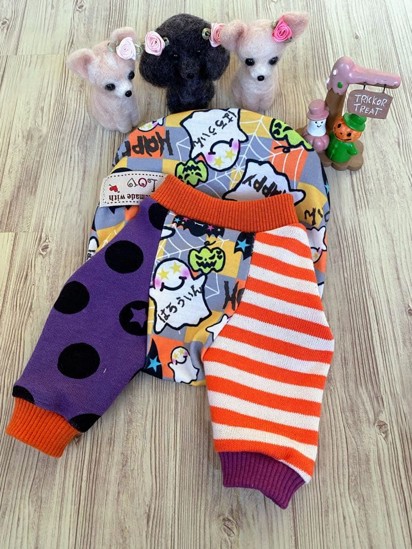 犬服  ラグラン(Ｓ)   ꒡̈⃝Lily꒡̈⃝ハンドメイド  ☆ハロウィン☆