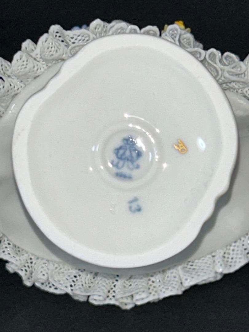 【美品】アイリッシュドレスデン フリルドレスレース ドイツ オリジナルBOX付