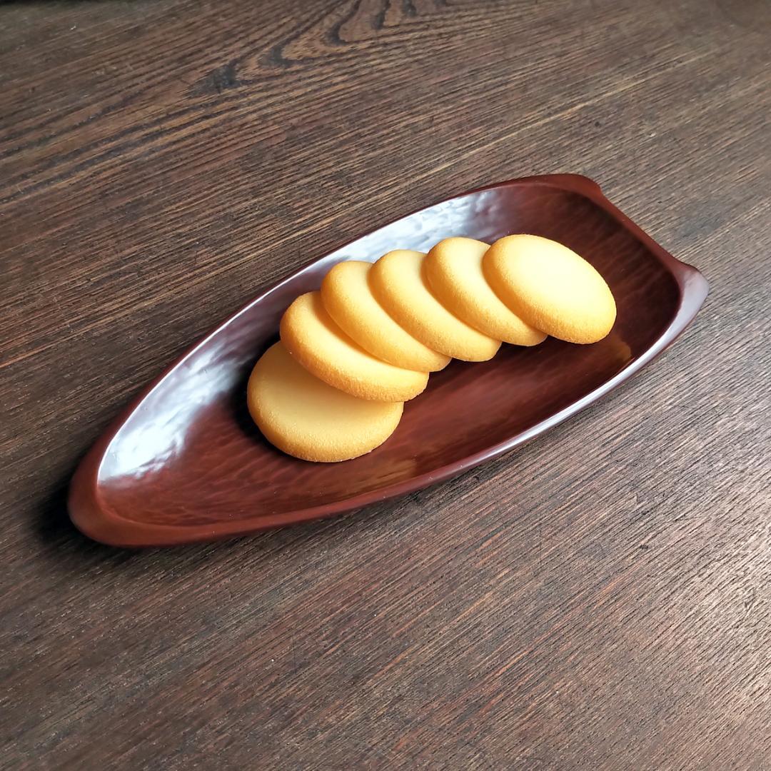 【鎌倉彫　博古堂　船形　銘々皿　x5枚】