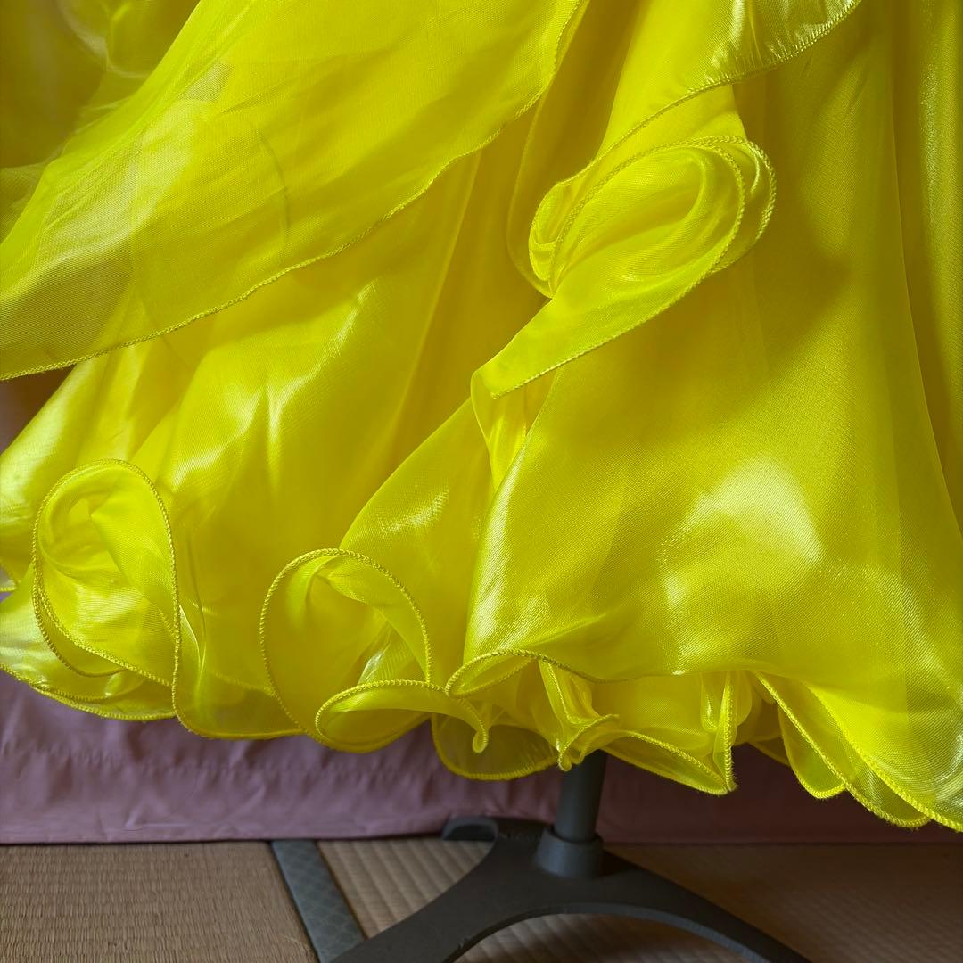 社交ダンス用黄色ドレス