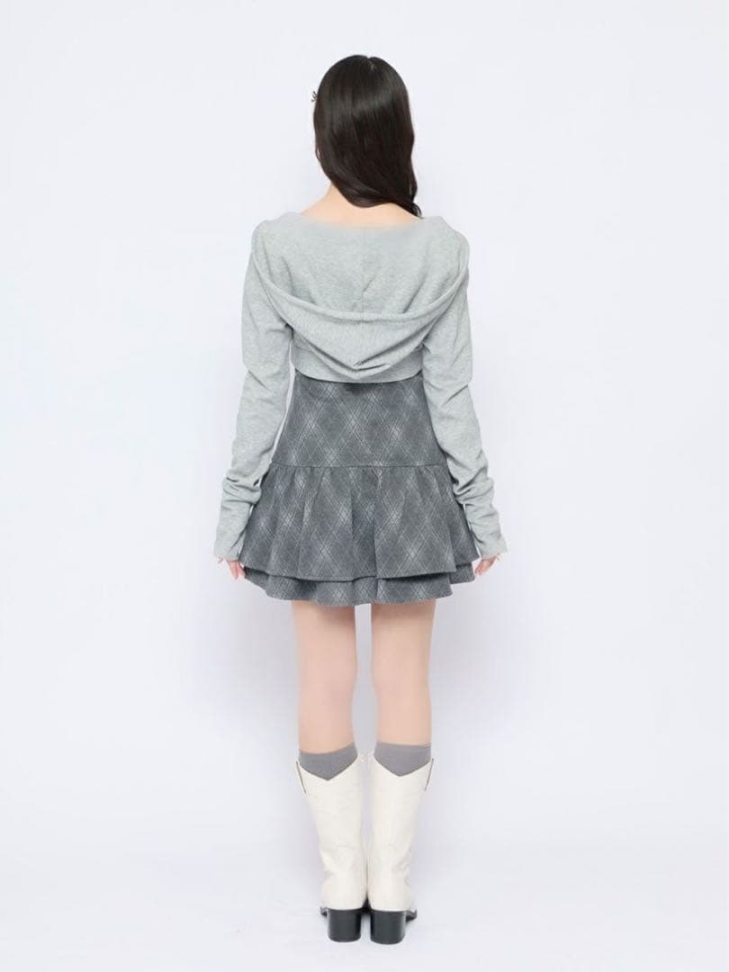 BUBBLES チェックパーカーワンピース【完売品】