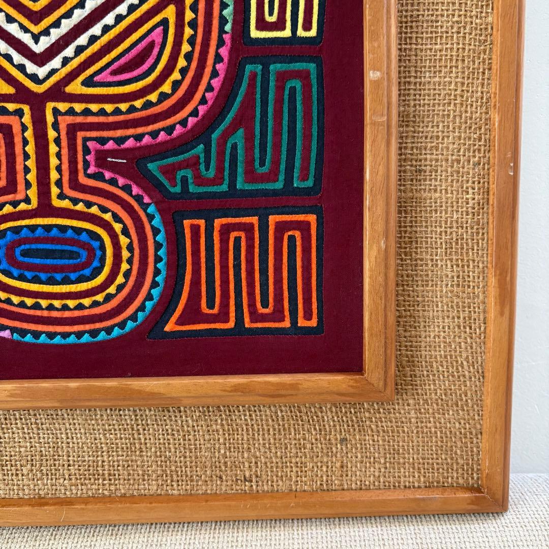 モラ　刺繍　ビンテージ極上品　額装済み