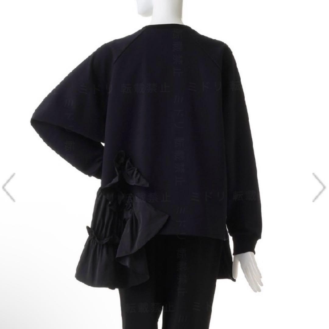 enfold ネイビー ハードコンパクト 裏毛 デコラプルオーバー スウェット