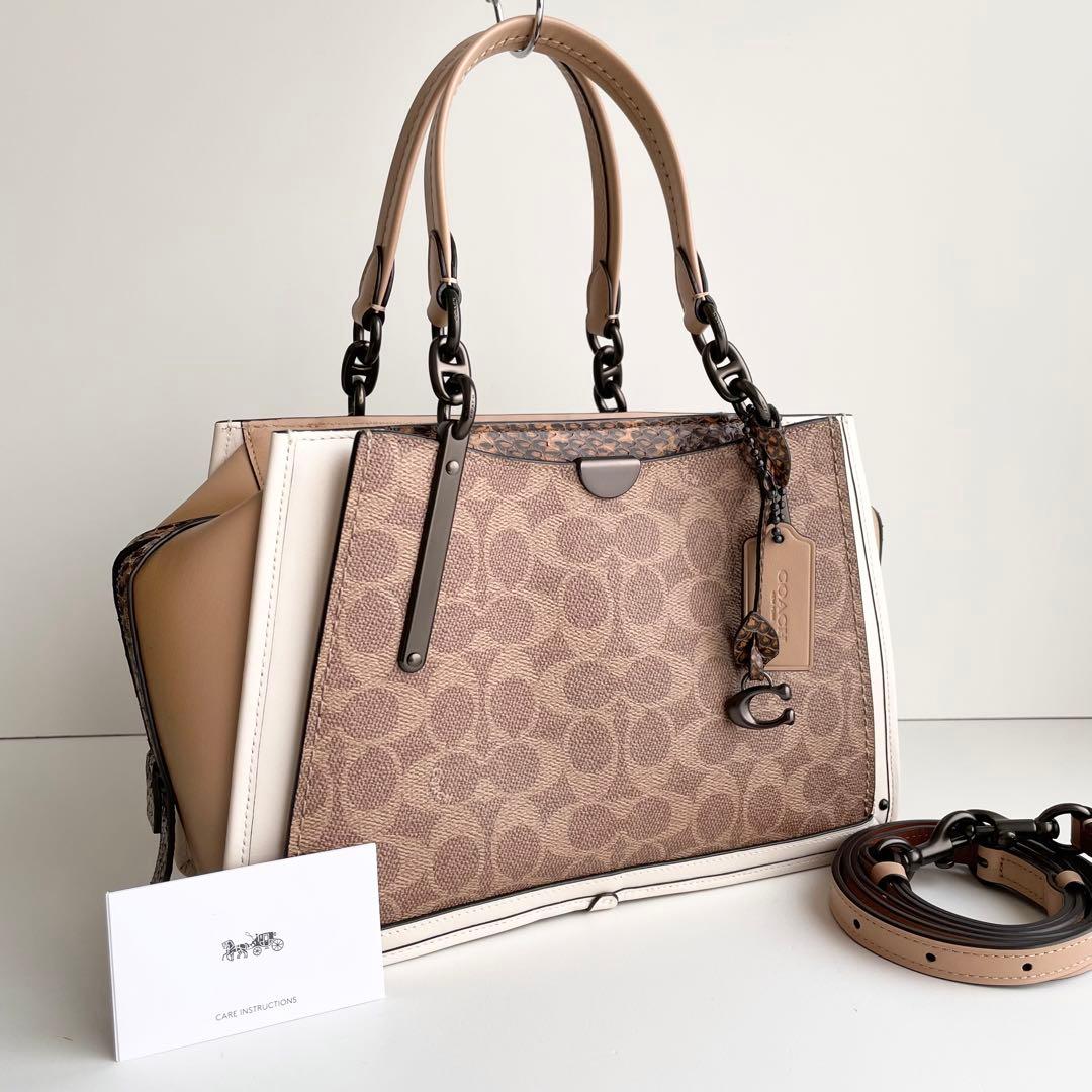 コーチ COACH ハンドバッグ ドリーマー シグネチャー パイソン 新品保管