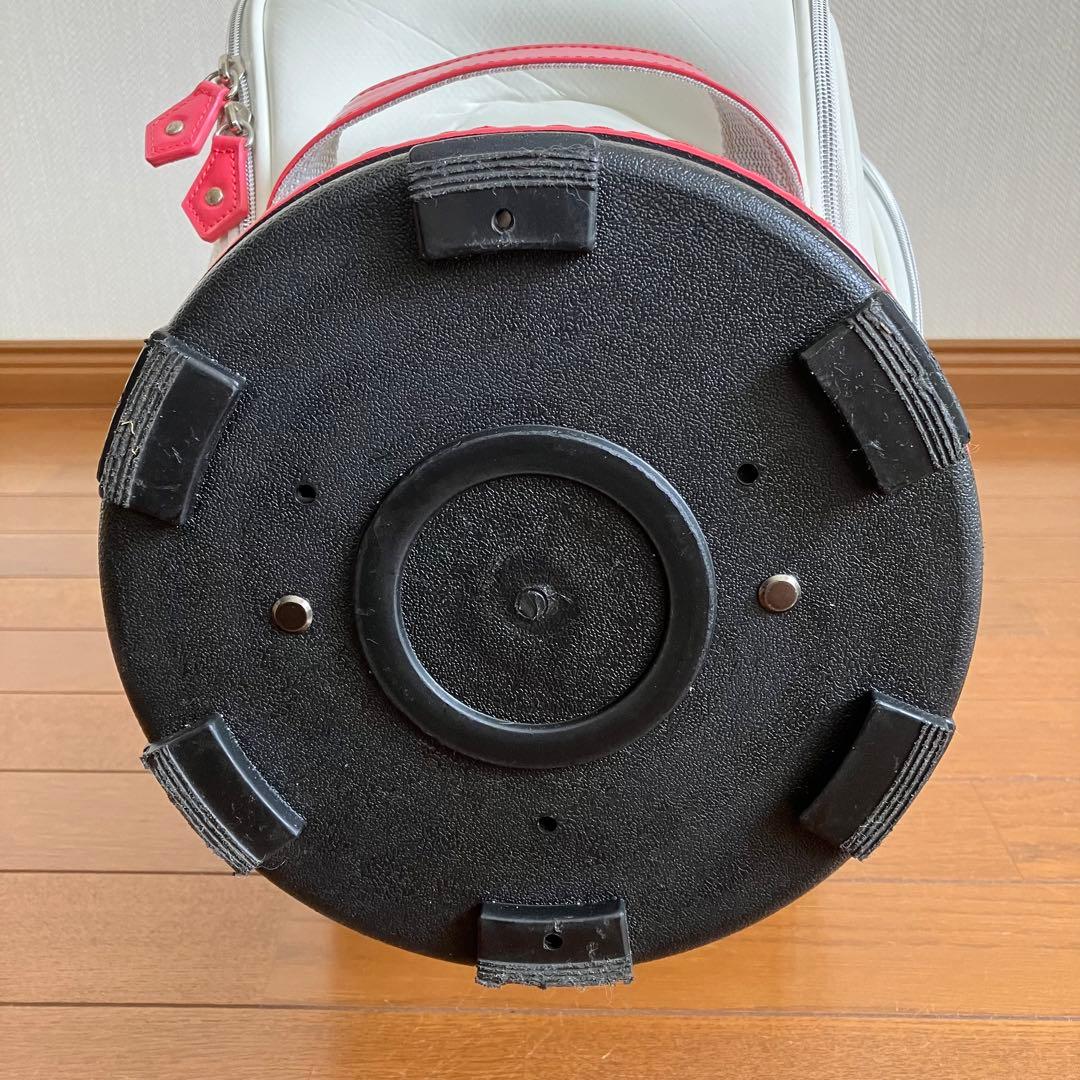 AB-229マンシングウェア キャディバッグ ホワイト×ピンク 5分割 送料無料