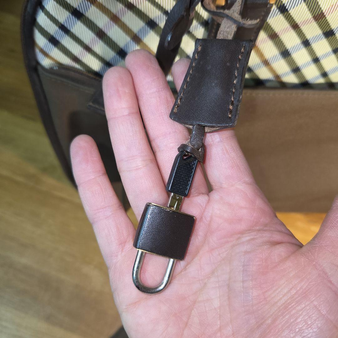 DAKS ダックス 3WAY キャリーバッグ ボストン ハウスチェック 茶