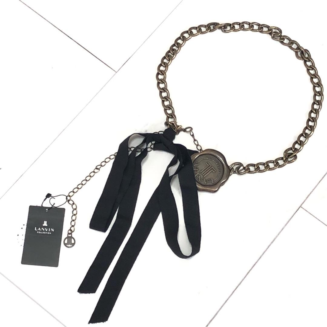 新品タグ＆値札付★3.6万 ランバンチェーンベルト ブラウン＆ブラック 個性的！