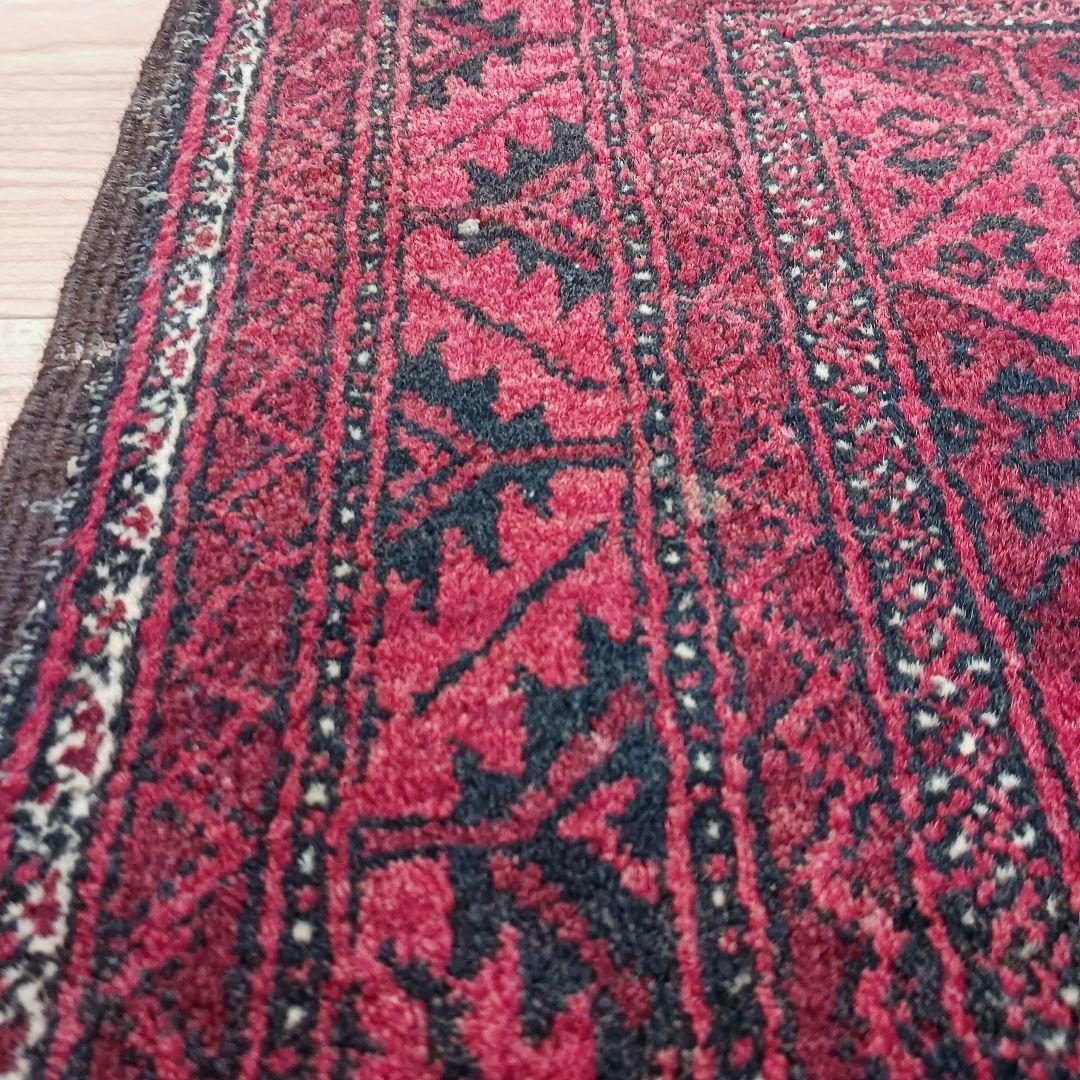 専用 R378 ペルシャ絨毯 トライバルラグ ウール 手織り 186×96㎝