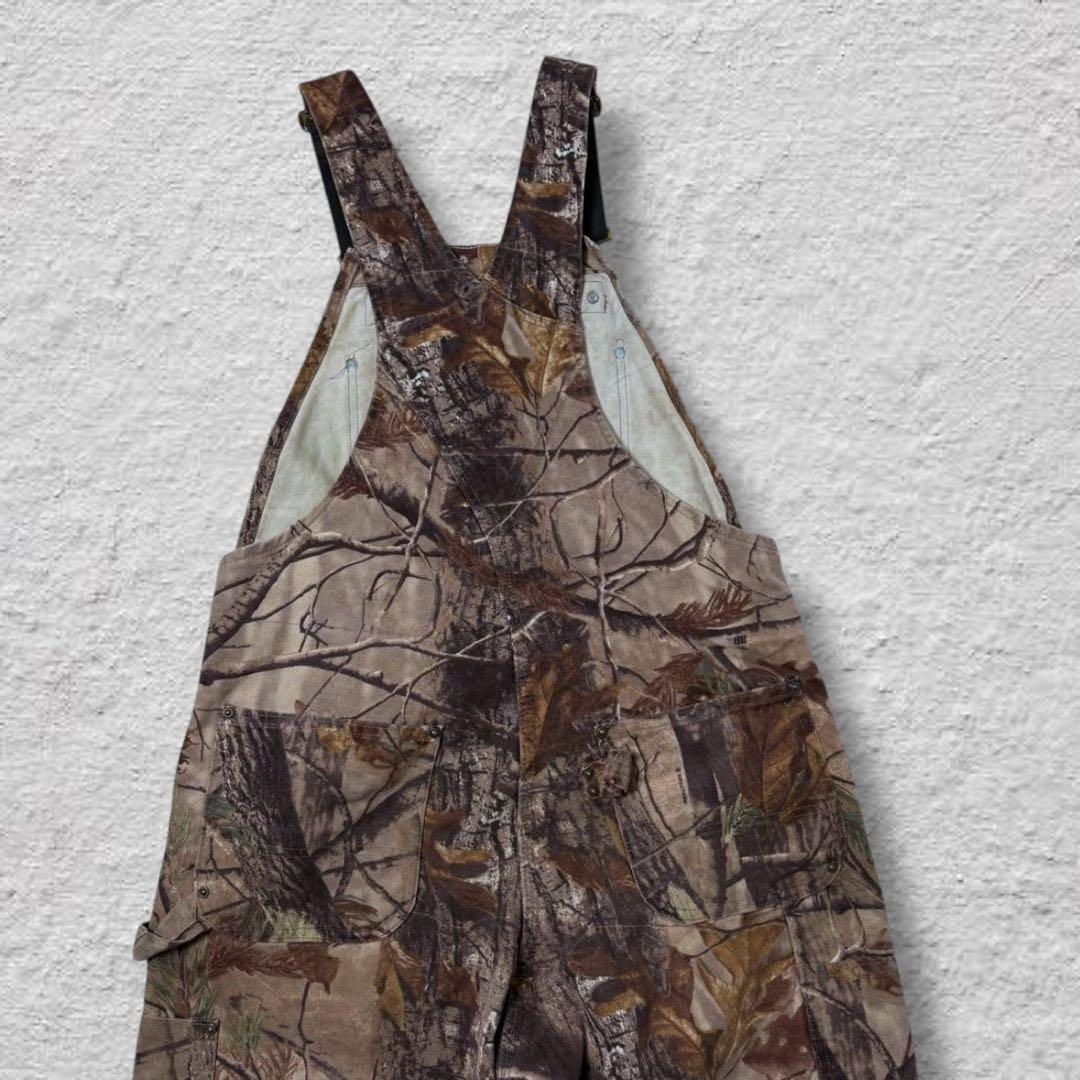 しんしんカーハートオーバーオールダブルニーリアルツリー90sダック地