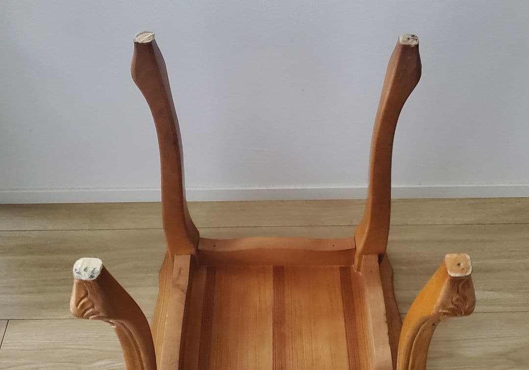 ​【イタリア製】アンティーク調 サイドテーブル 象嵌細工 猫脚 コーヒーテーブル