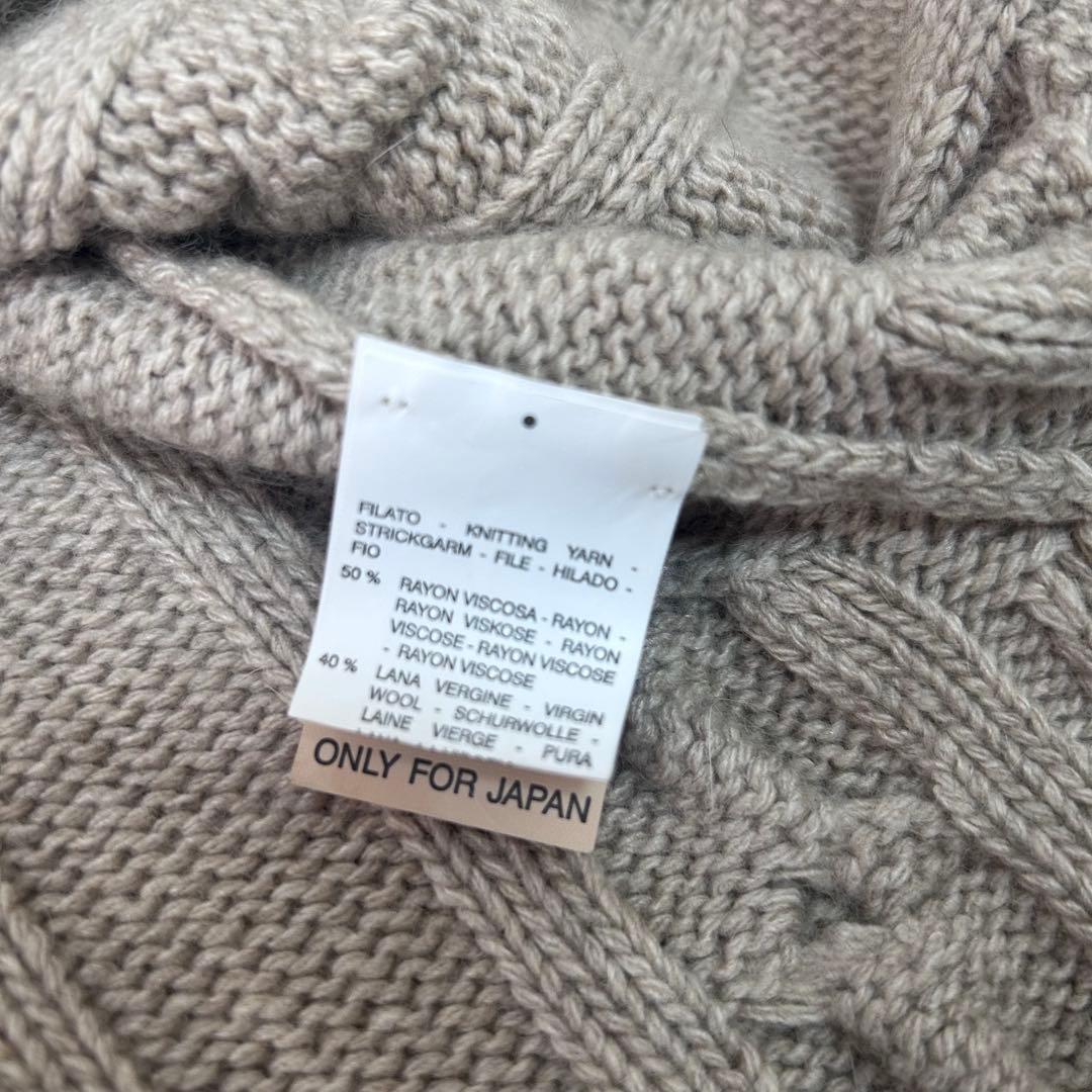 美品✨マックスマーラ　カシミヤ　アンゴラ　ふんわりケーブルカーディガン　ベージュ