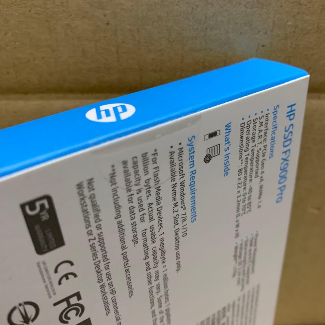 新品未開封　HP FX900 Pro NVMe Gen 4 SSD 1TB