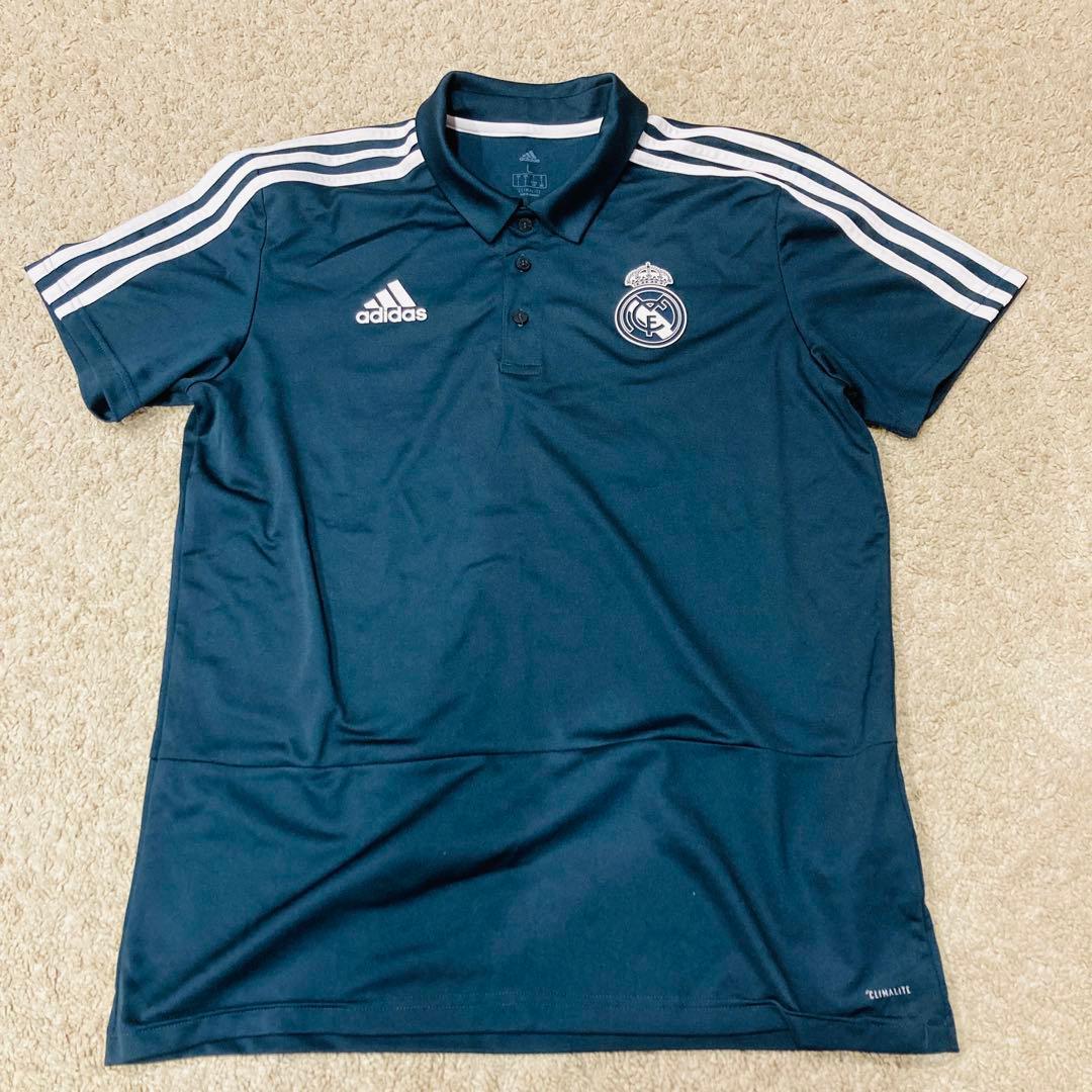 adidas レアルマドリード　ポロシャツ　パンツ　セットアップ　Lサイズ