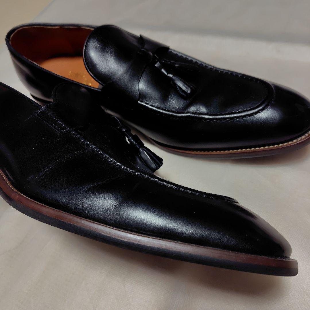 LUCIUS ルシウス　本革 タッセル ローファー 　ブラック　45