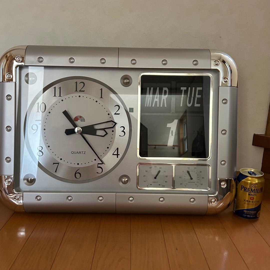 壁掛け時計 アンティーク調 レトロ調 クラシック調 パタパタカレンダー【訳あり】