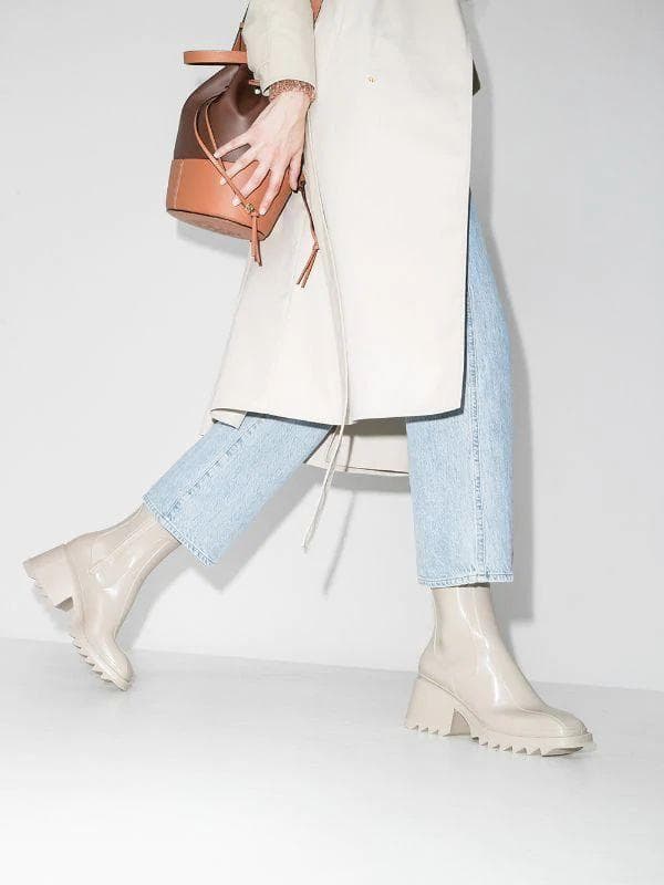 Chloe クロエ ヒール付き BETTY レインブーツ 高級 グレー
