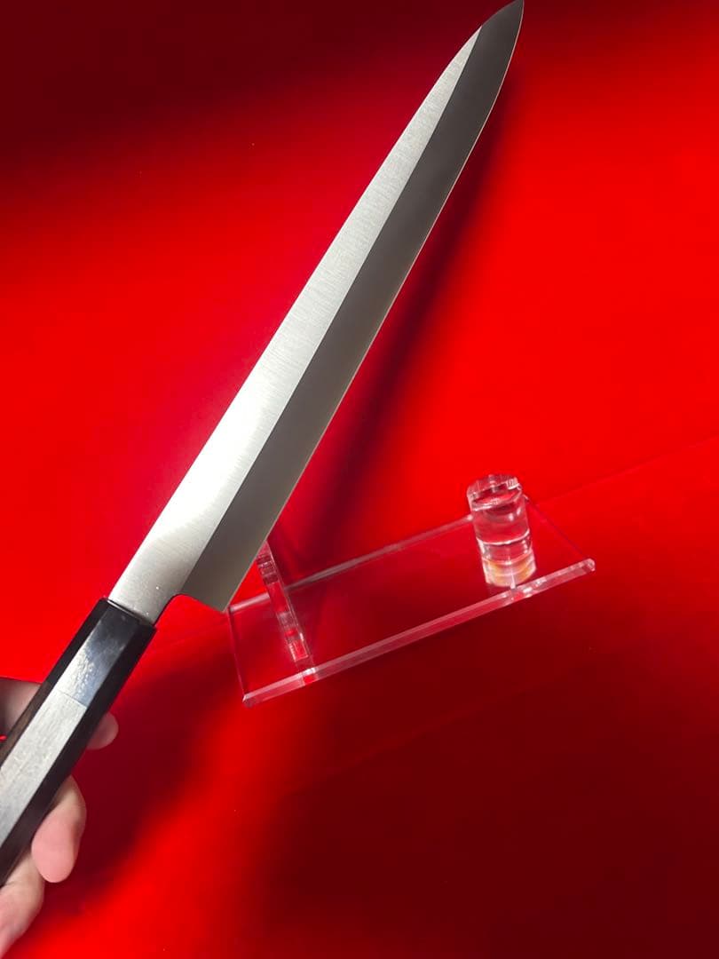 包丁　柳刃　尺　鏡面仕上げ＋裏磨き　切味抜群　箱付　未使用品