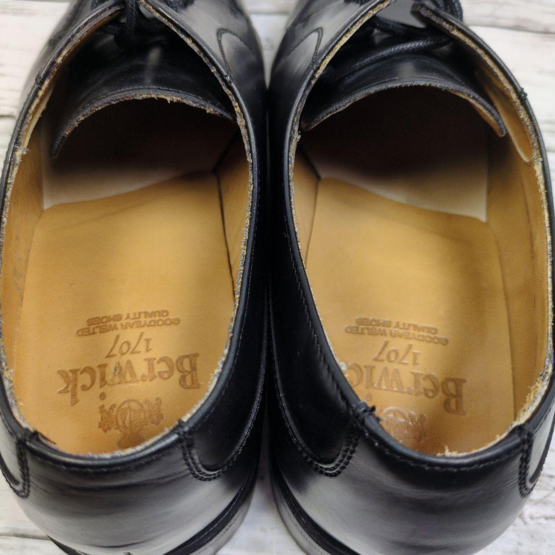 み*よ様 【Berwick1707】バーウィック5471 ブラック レザー 革靴